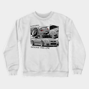 Nissan Skyline GTR R34, JDM Car Crewneck Sweatshirt